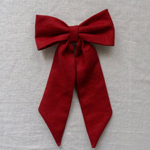 Lade das Bild in den Galerie-Viewer, Haarschleife - Leinen rot