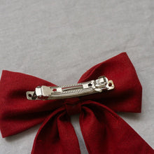 Lade das Bild in den Galerie-Viewer, Haarschleife - Leinen rot