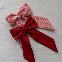 Lade das Bild in den Galerie-Viewer, Haarschleife - Leinen rot