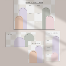 Lade das Bild in den Galerie-Viewer, Set aus Wochenplaner & Notizblöcken | Checkered