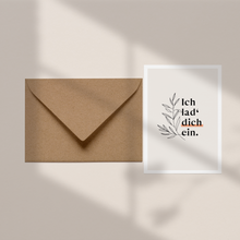 Lade das Bild in den Galerie-Viewer, Klappkarte mit Umschlag | Ich Lad Dich Ein