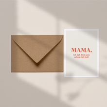 Lade das Bild in den Galerie-Viewer, Klappkarte mit Umschlag | Mama, ich hab dich lieb
