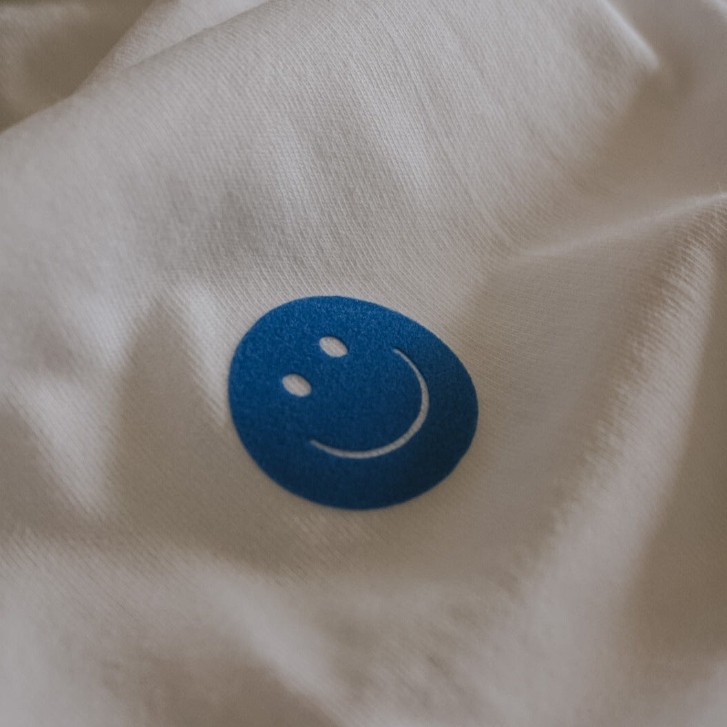 Bügelbild | Smiley - blue