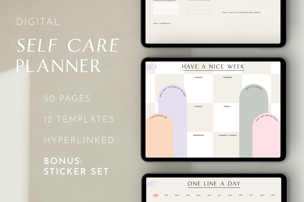 Self Care Planner - Digital Planner ENG